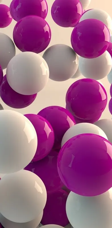 white pink balls