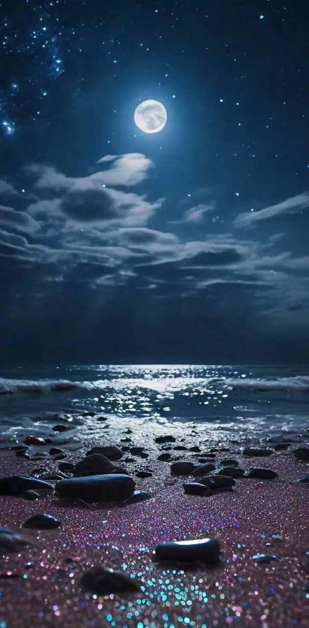 Moonlight serenity Phone Wallpaper 