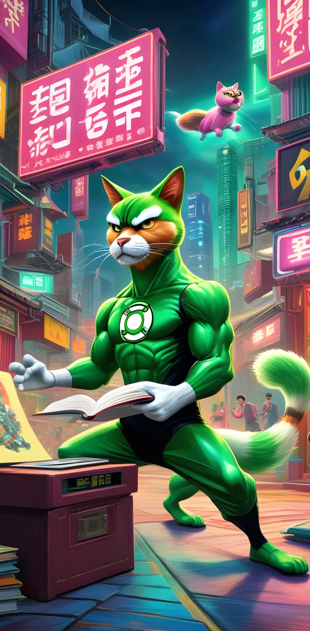 green lantern cat