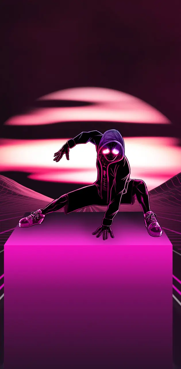 4K Neon Spider-Man