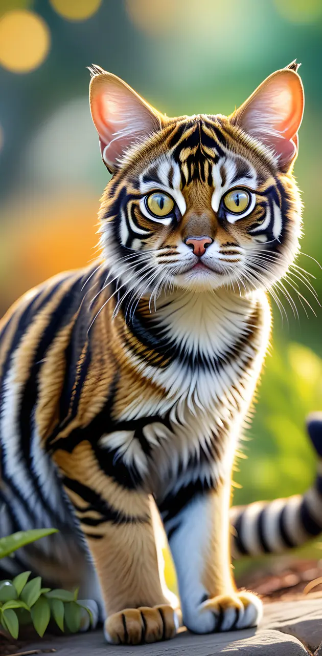 tiger-striped cat