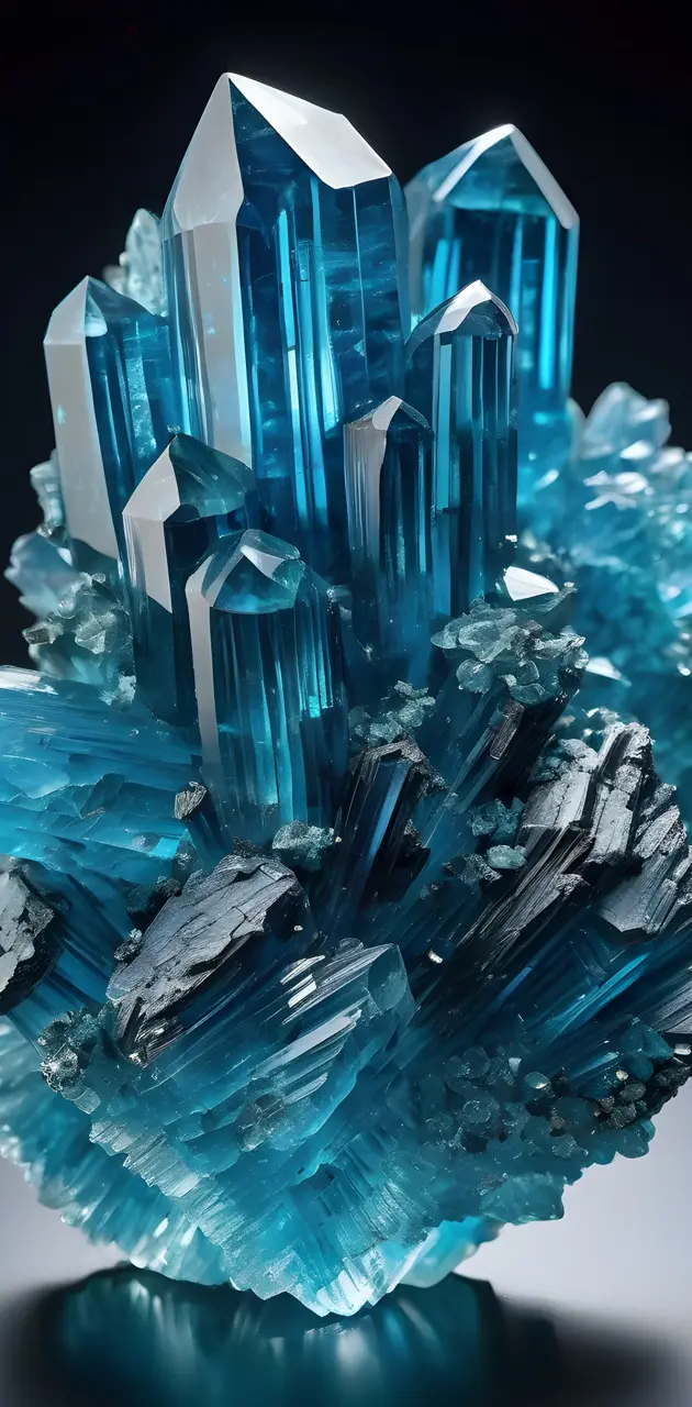 blue apatite crystal