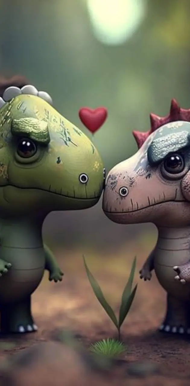 Dinosaurios enamorados
