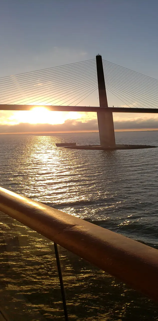 Bridge with sunset 