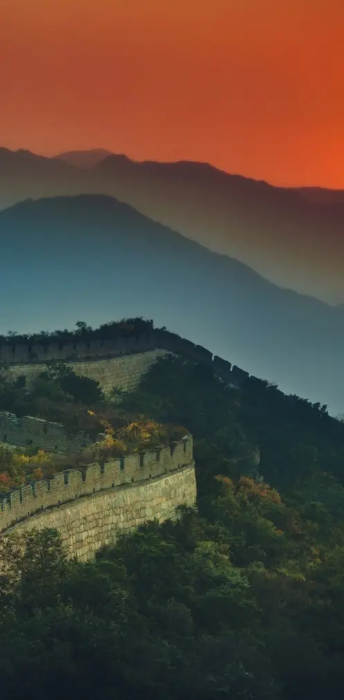 Sunset At Great Wall