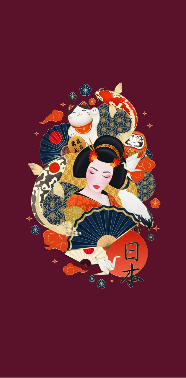 geisha colorfull