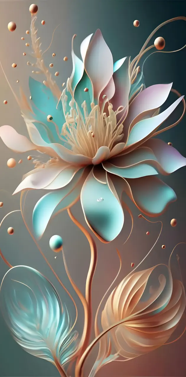 AI flower art 3D