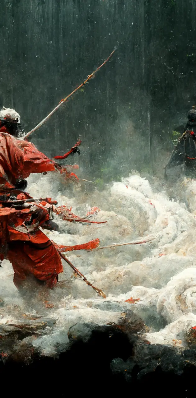 Japanese warrior fight