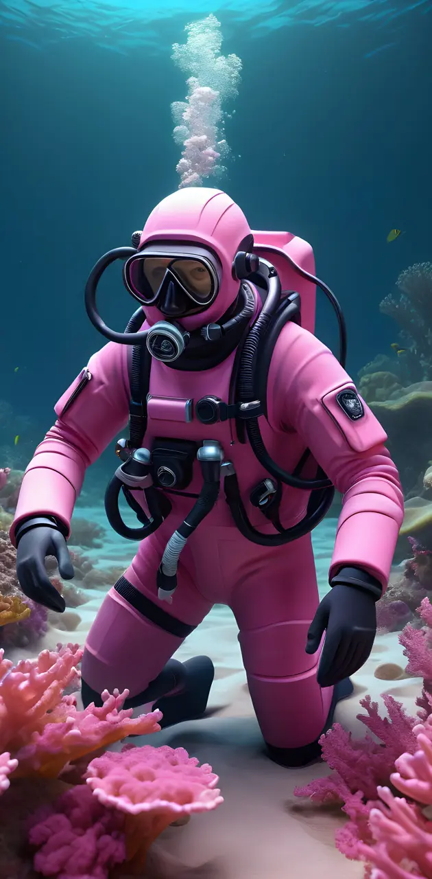 pink diver
