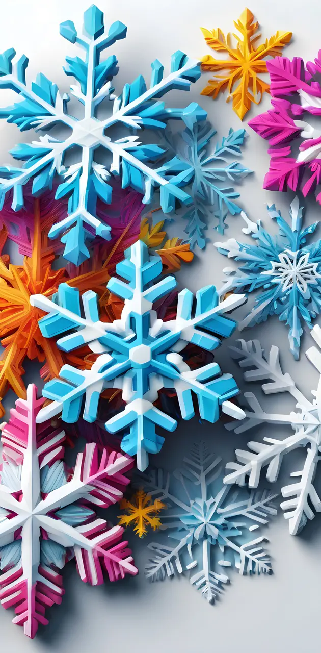 Colorgul snowflakes