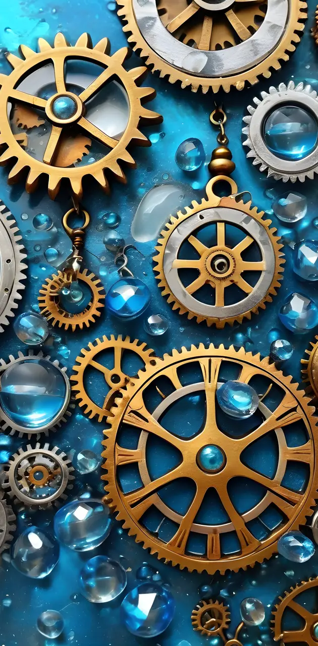 a group of colorful gears
