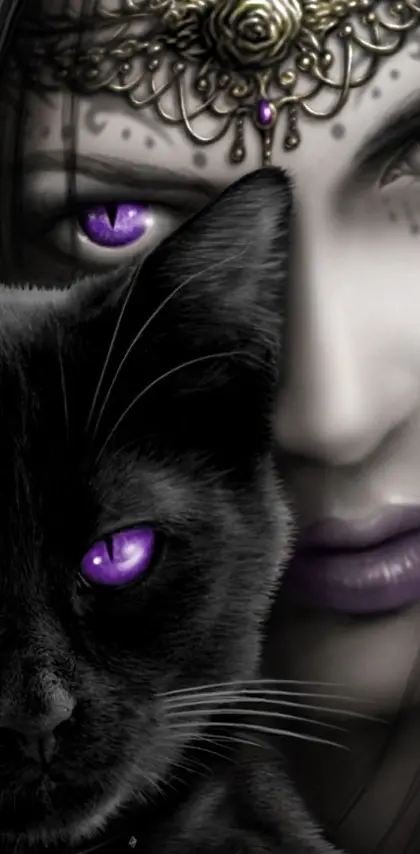 Gothic Girl Cat