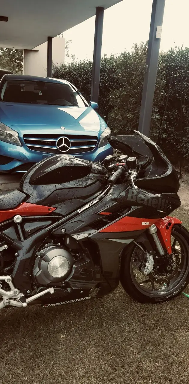 Mercedes benz and bike