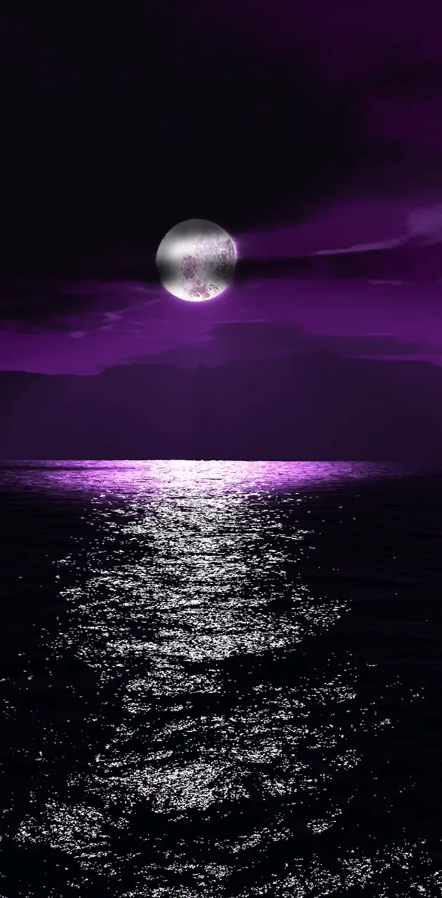 Download Purple Full Moon Moon Knight Wallpaper