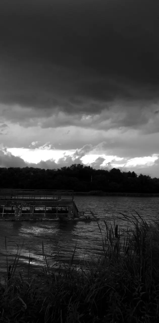 Storm in the lake