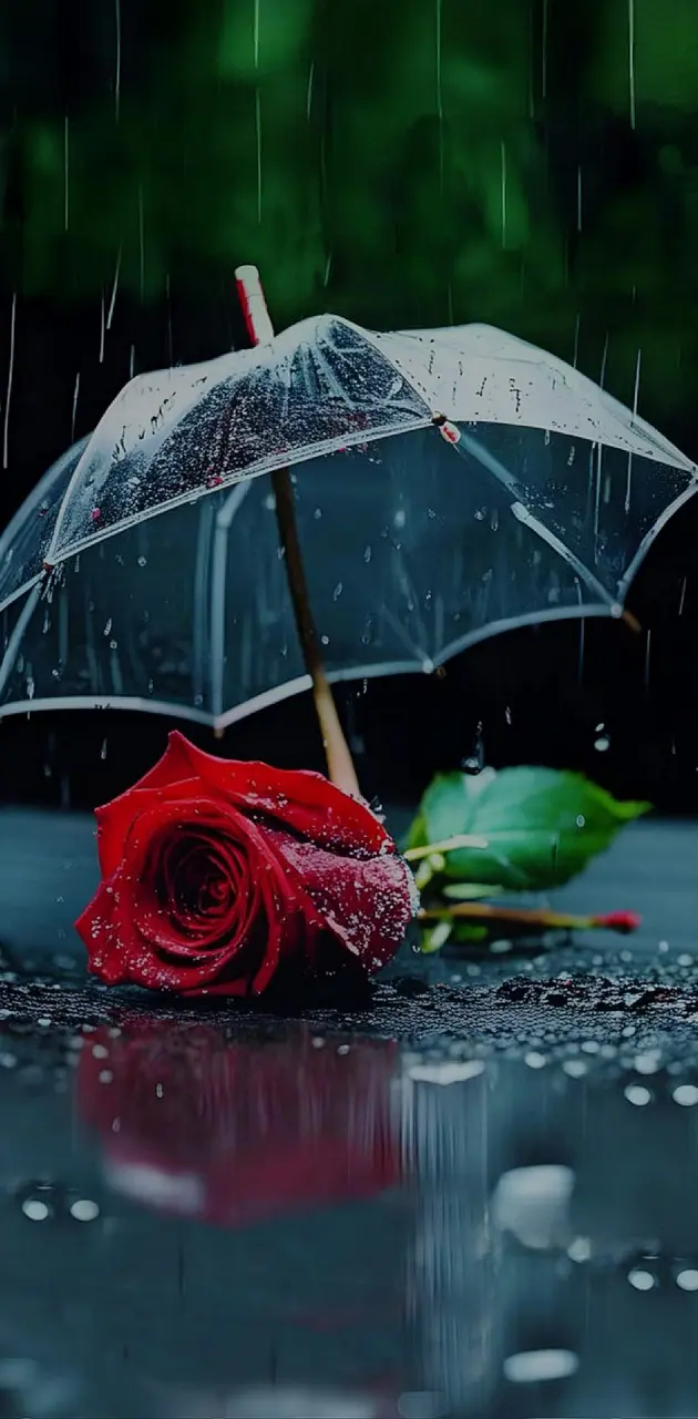 Umbrella and Rose