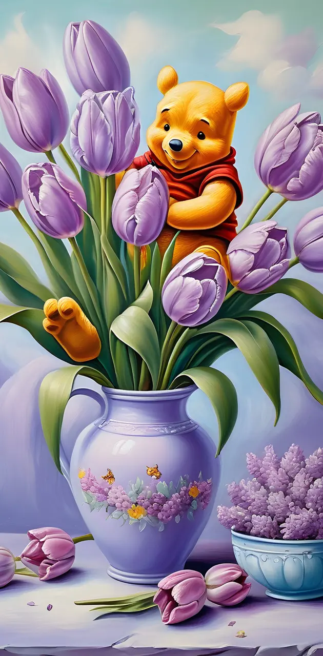 Purple tulips with WTP