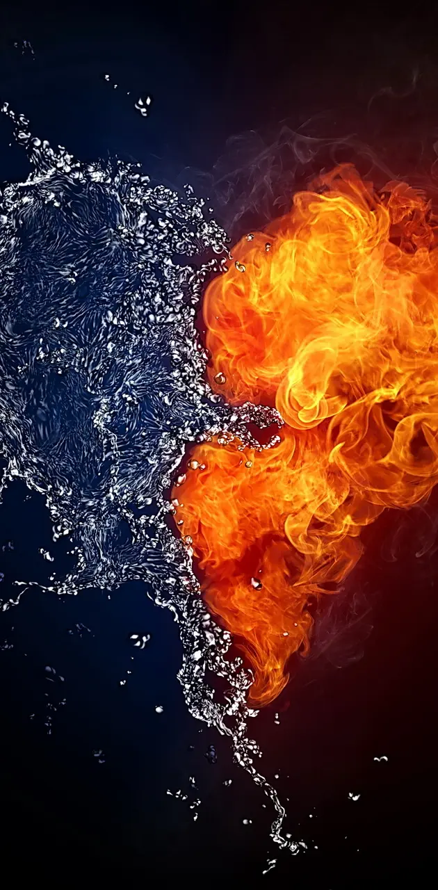Flame Water Heart