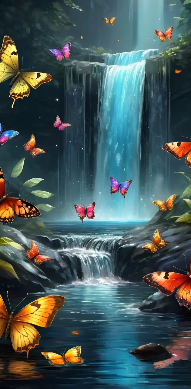 Butterfly end waterfall
