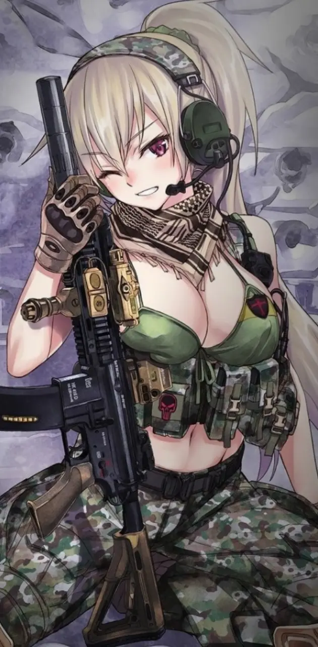 Anime Army Girl