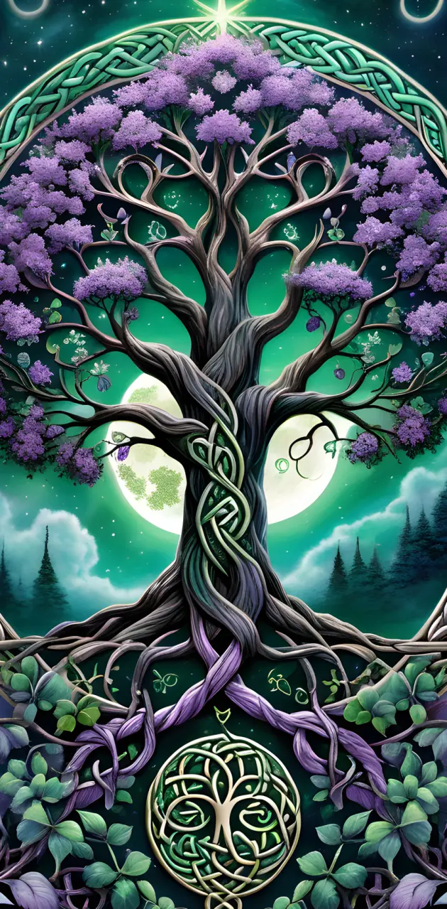 Celtic tree symbol layers