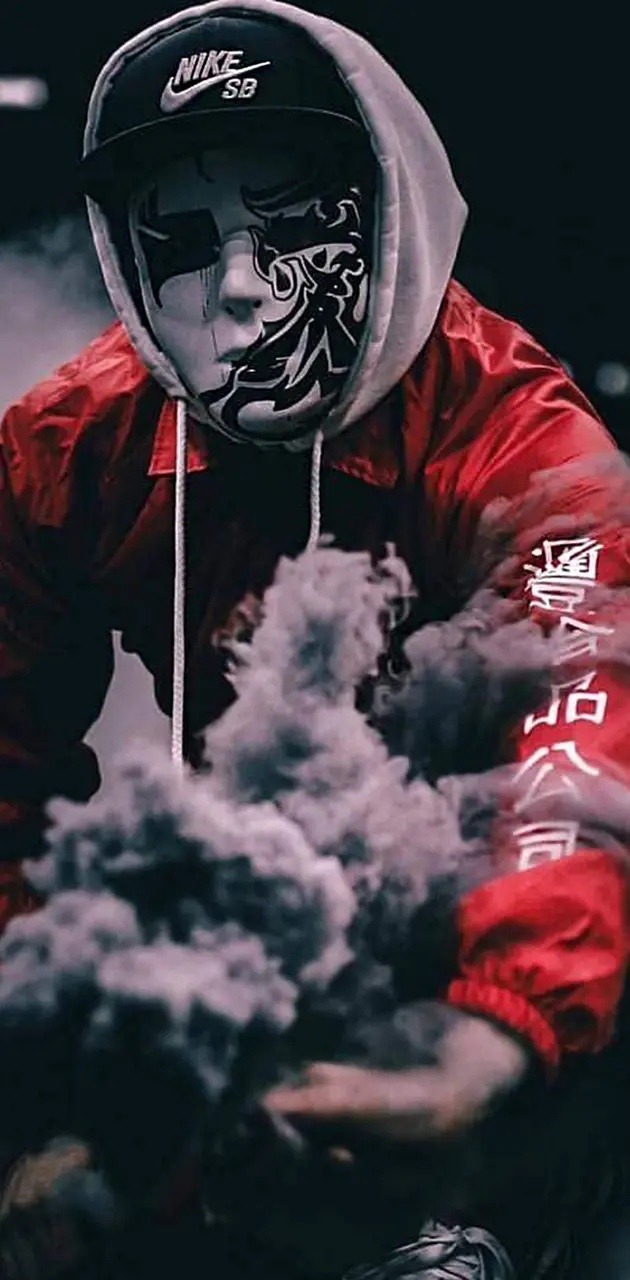 mask and smoke