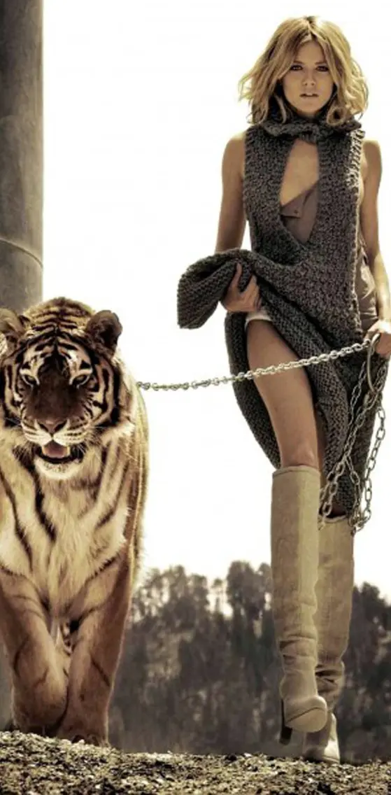 Girl And Tigress