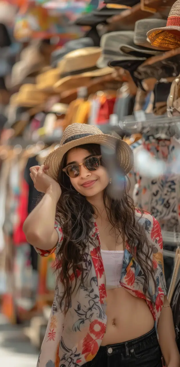 A indian girl in summer outfit