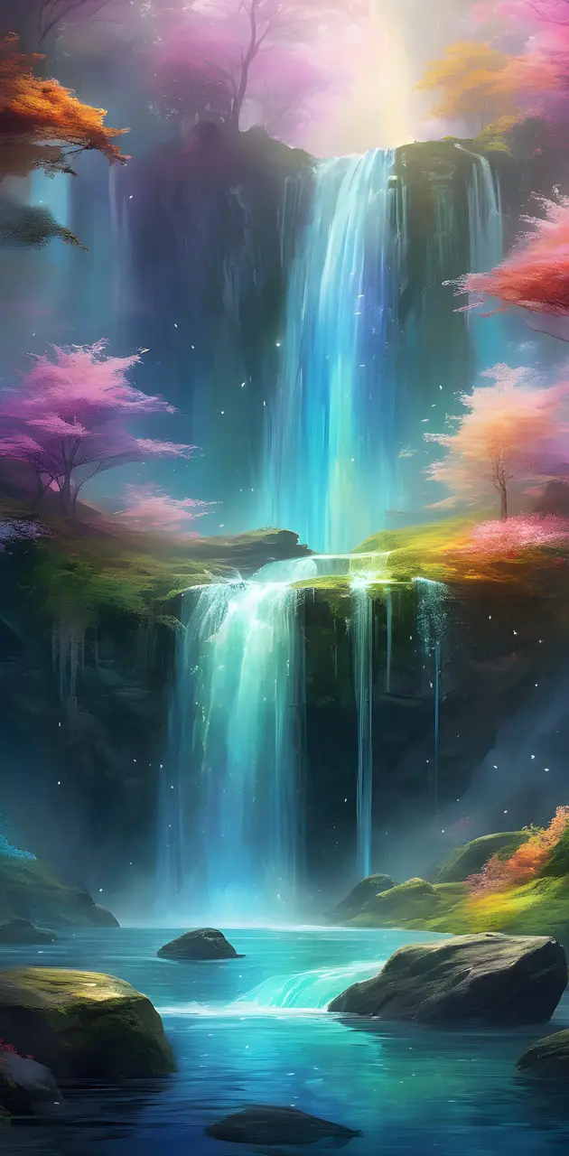 colors magic waterfall