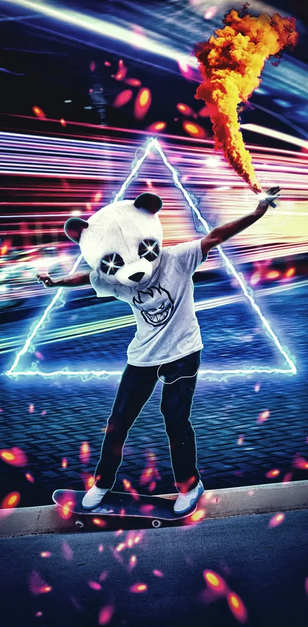 Panda Neon Skate 