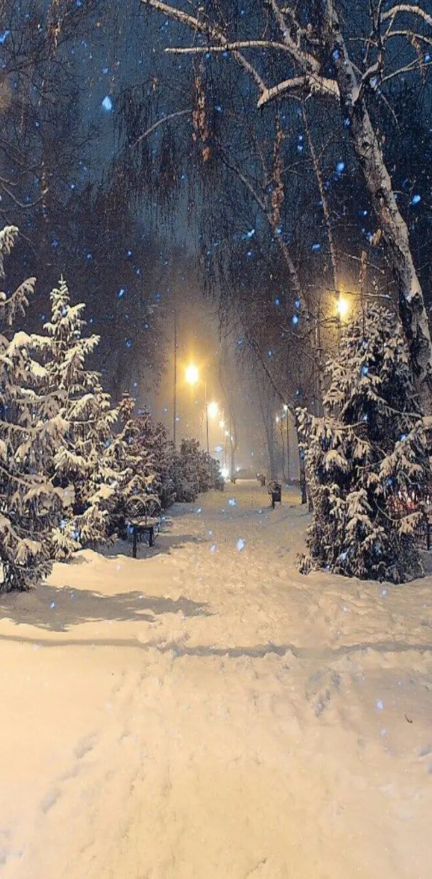 winter snowfall wallpaper by SlLVER - Download on ZEDGE™ | 2fbb