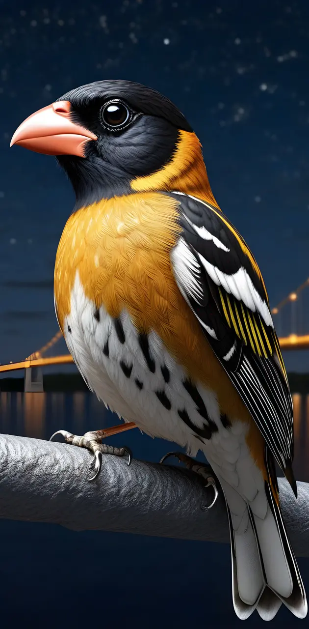 a bird with a yellow and black head