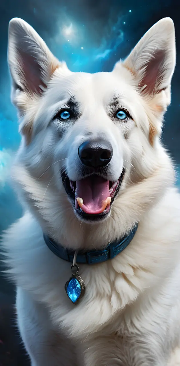 A blue eyed dog