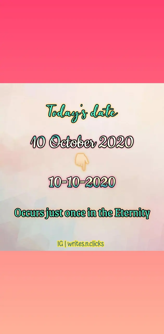 10 October 2020