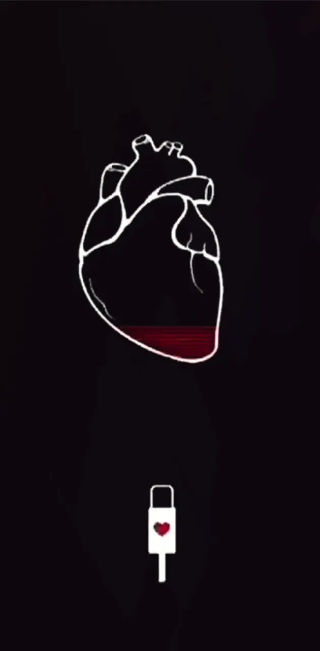 wallpaper heart black