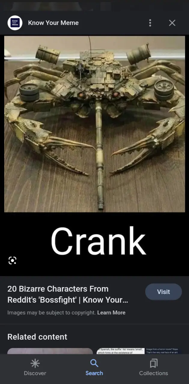 The tank crab