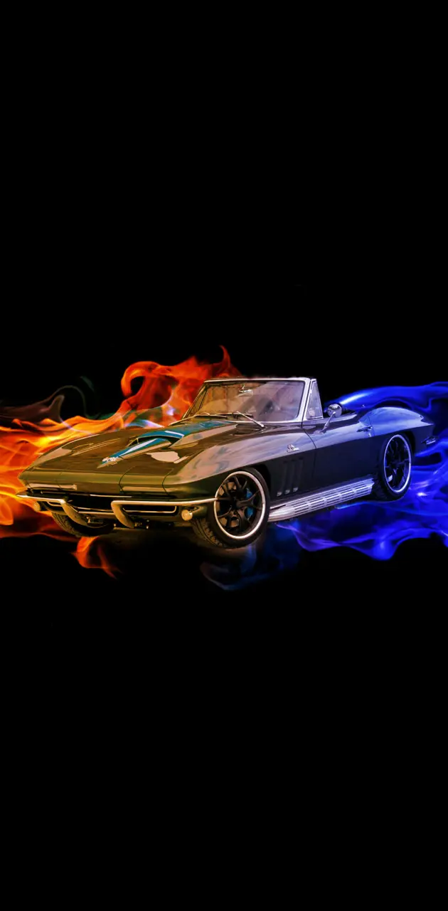Corvette flaming