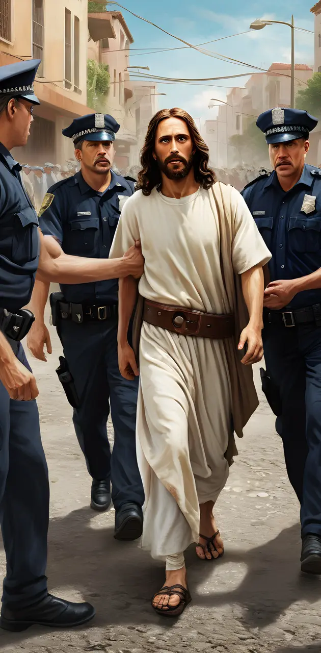 jesus arrested by the police