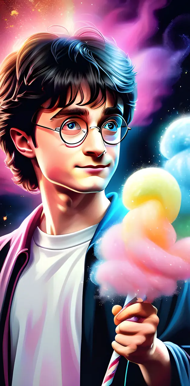 Harry Potter con algodón de azucar