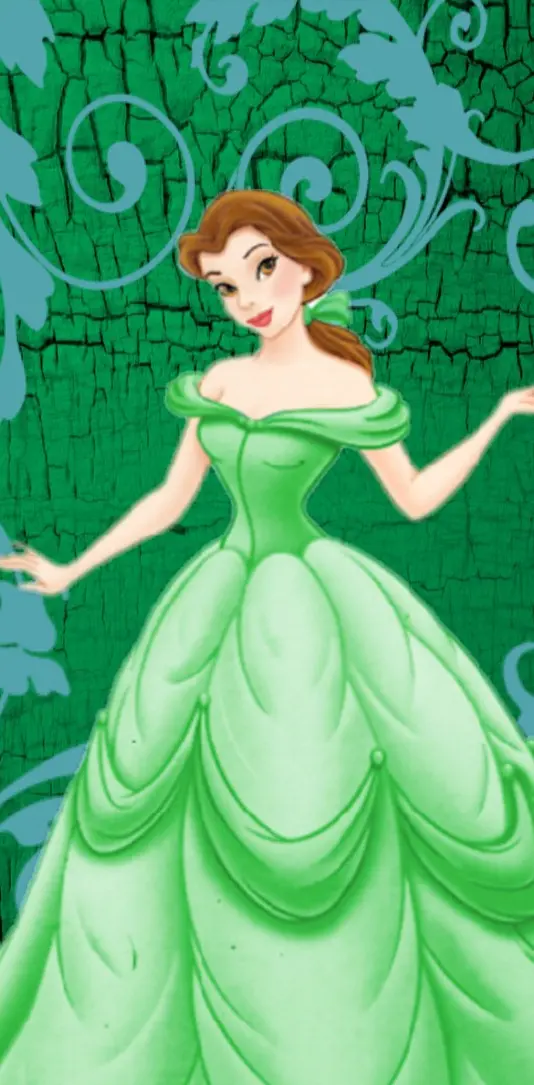 disney princess belle green dress
