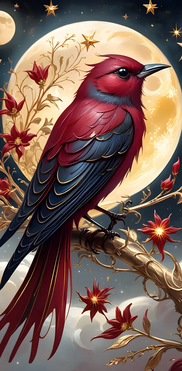 Red Night Bird