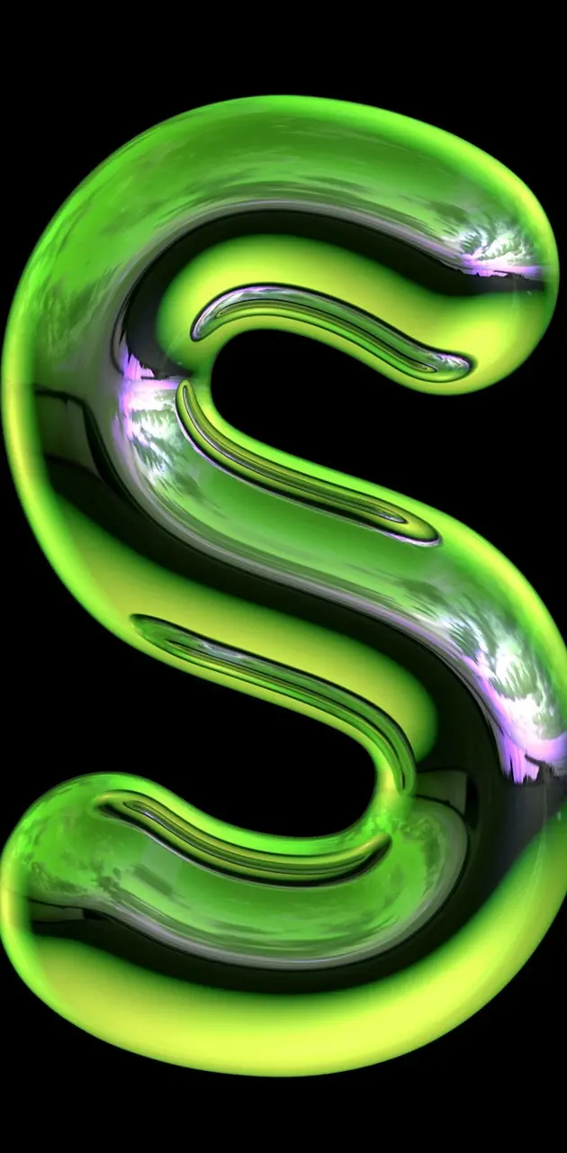 neon letter S