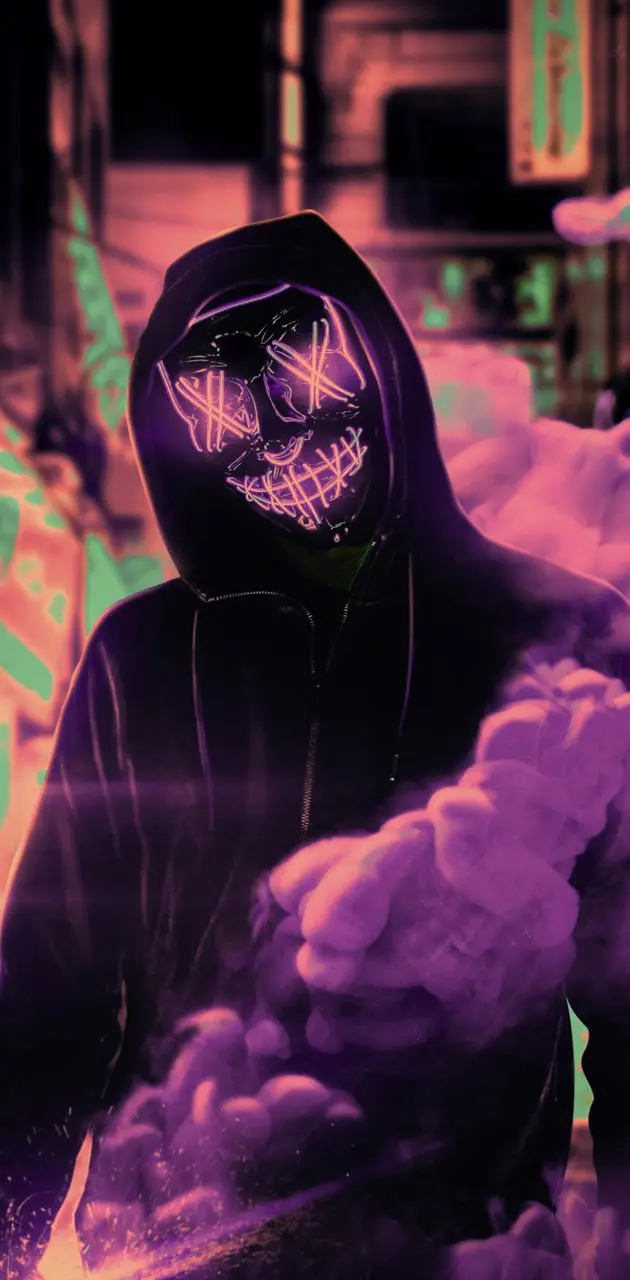 Neon Maske Mor wallpaper by EfeYildirim - Download on ZEDGE™ | f55e