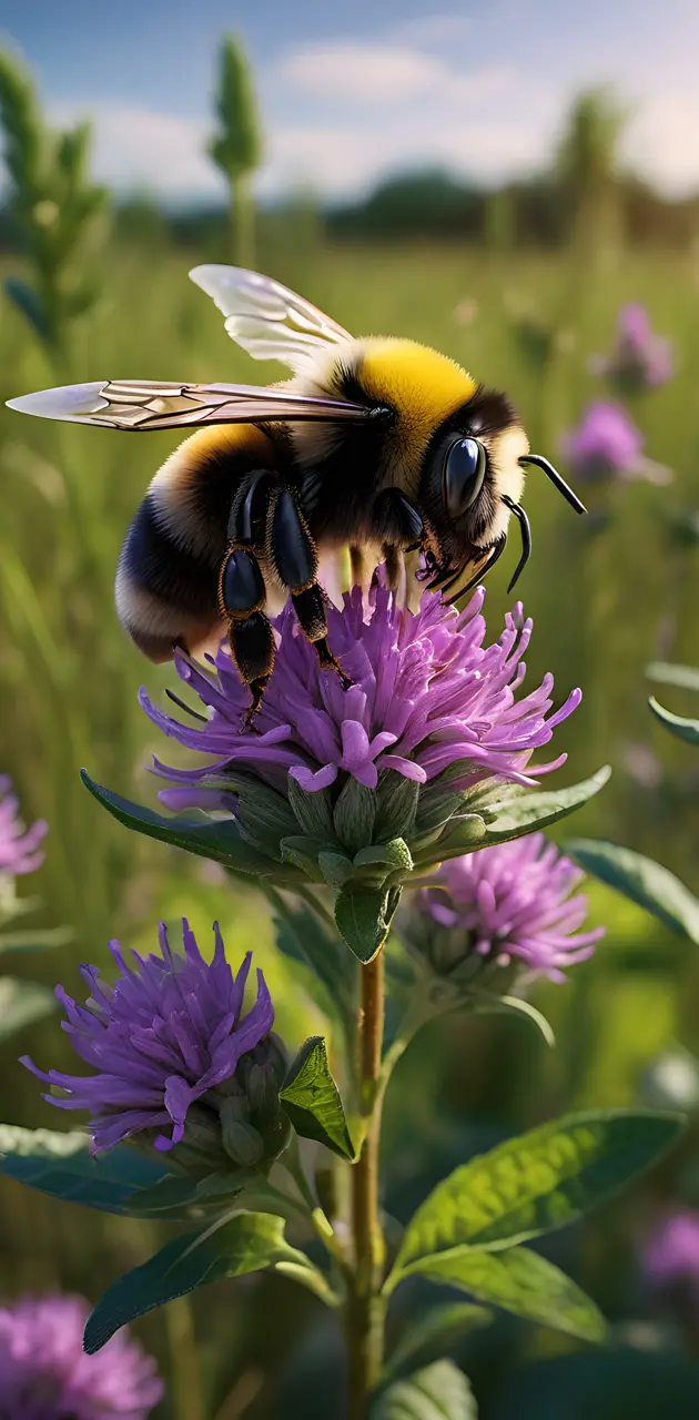 Wild Bergamot Essential ToBumblebees Solarpunk Native Species Restore
