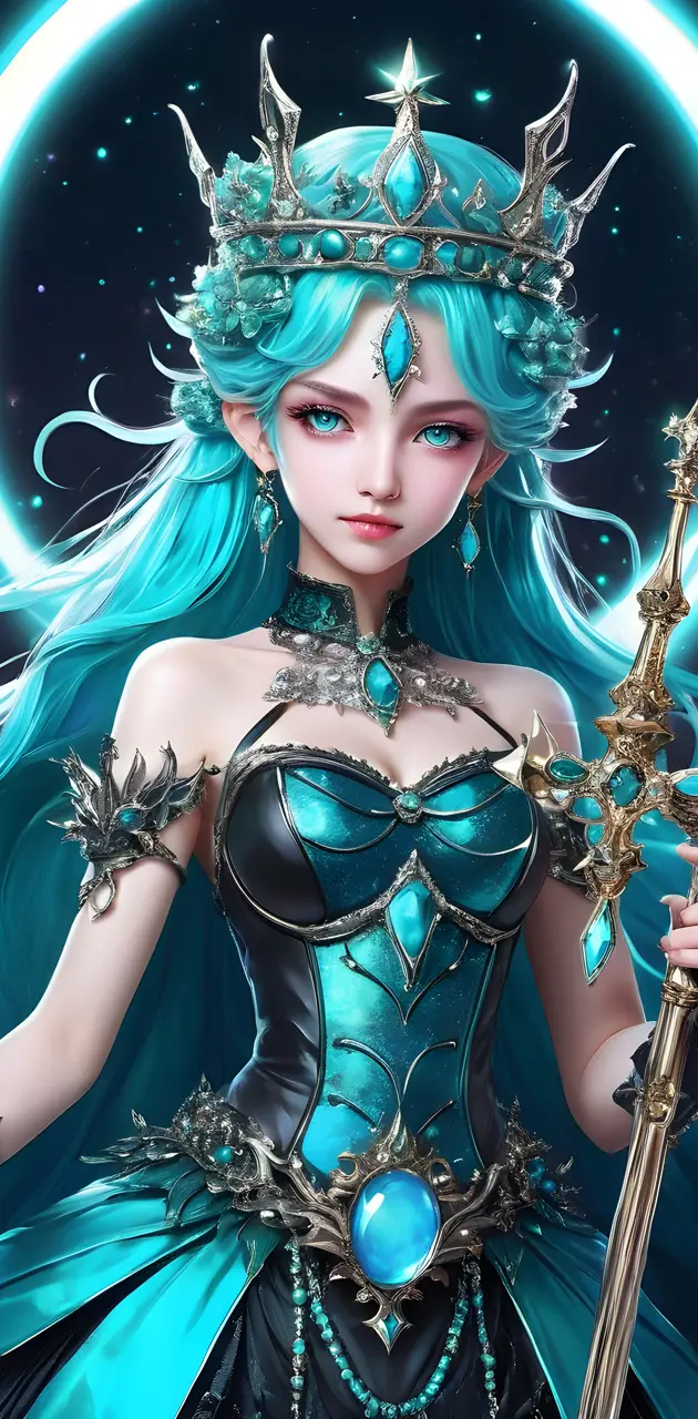 Gothic Turquoise Queen Fairy
