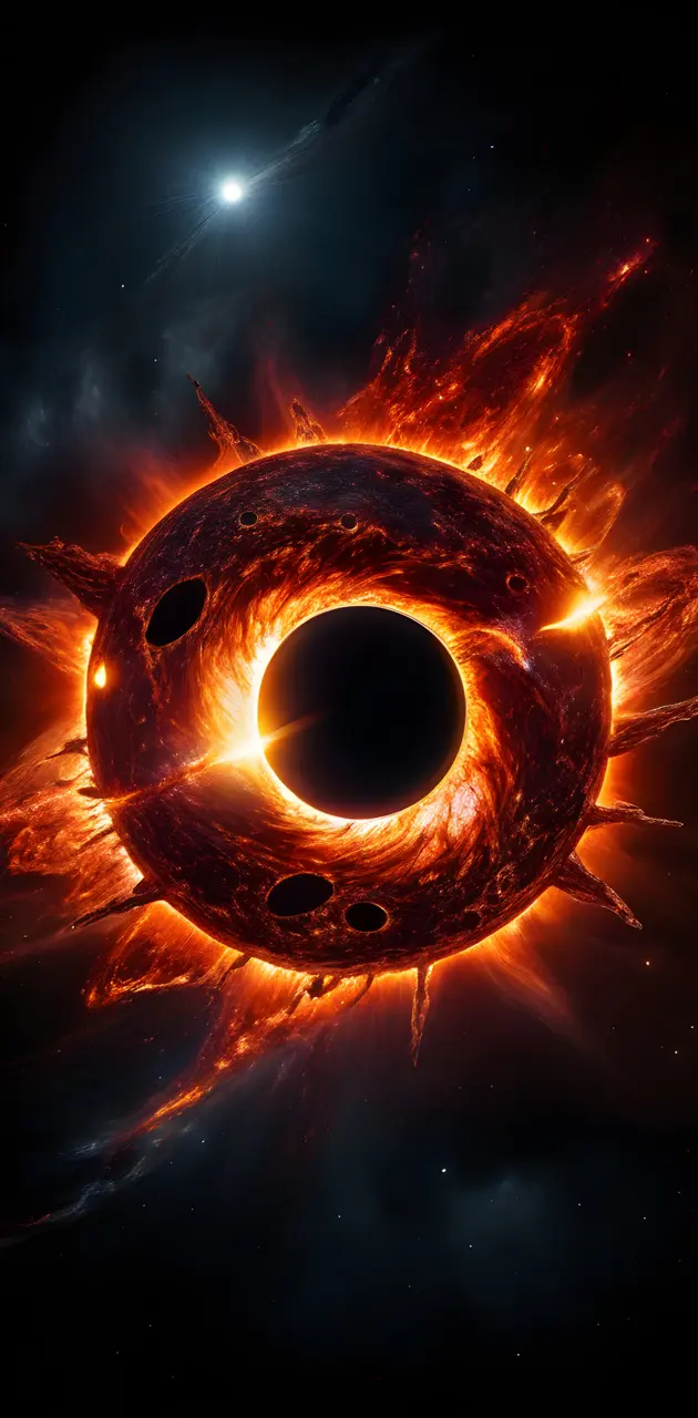 Black hole eats eclipse