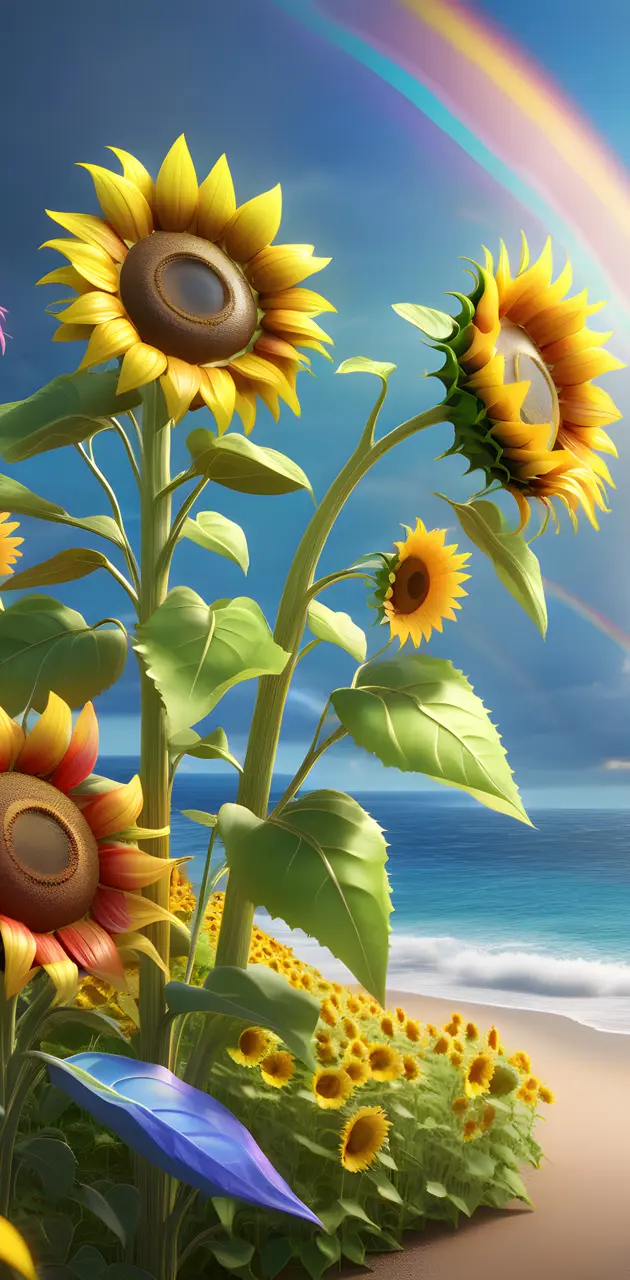 Sunflowers And Rainbows