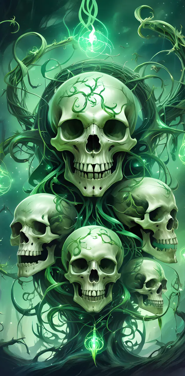 green skulls