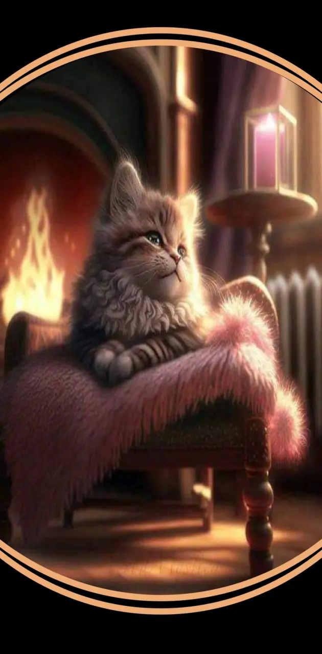 Fireside cat
