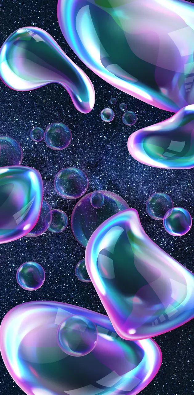 Blue Soap bubbles